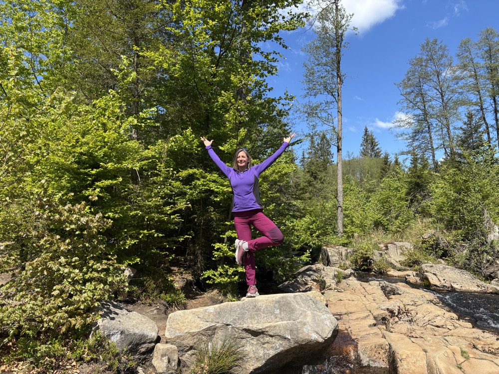 Yoga im Wald im Harz